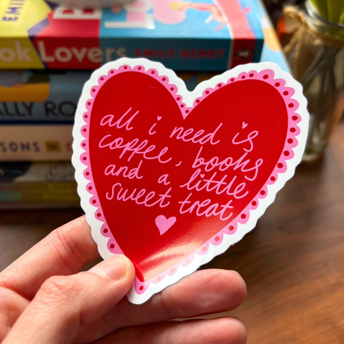 Books, Coffee & Sweet Treats Sticker