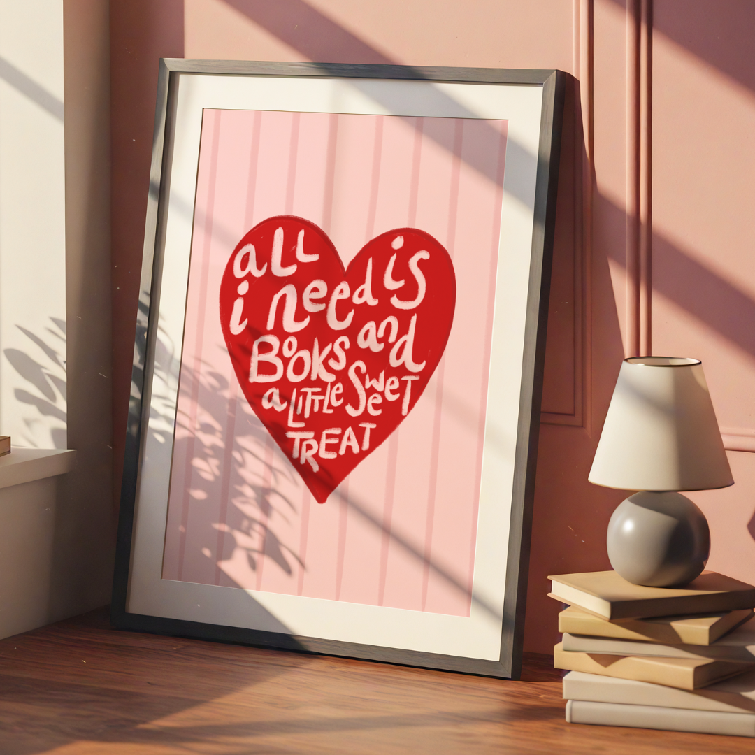 Books & Sweet Treat Print