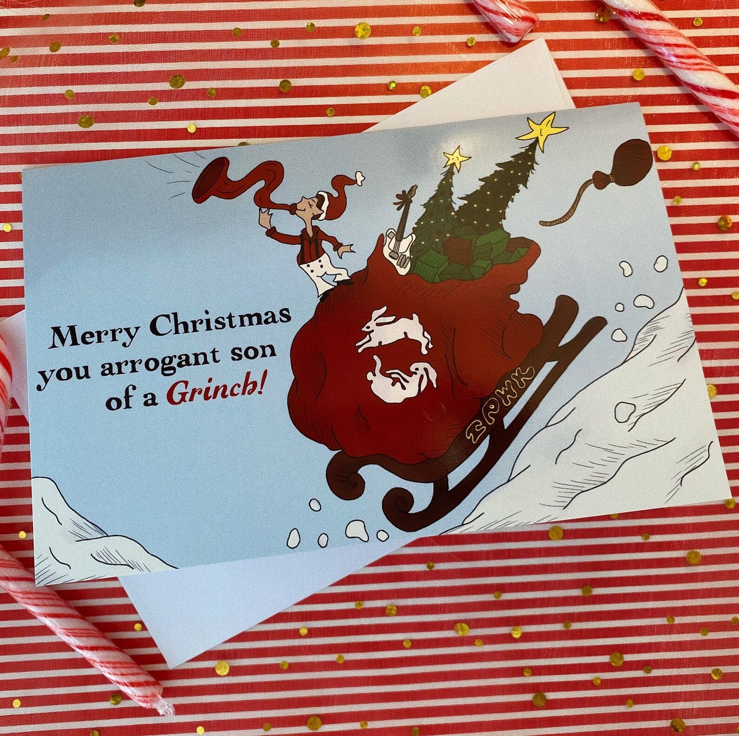 Arrogant Son of a Grinch Christmas Card